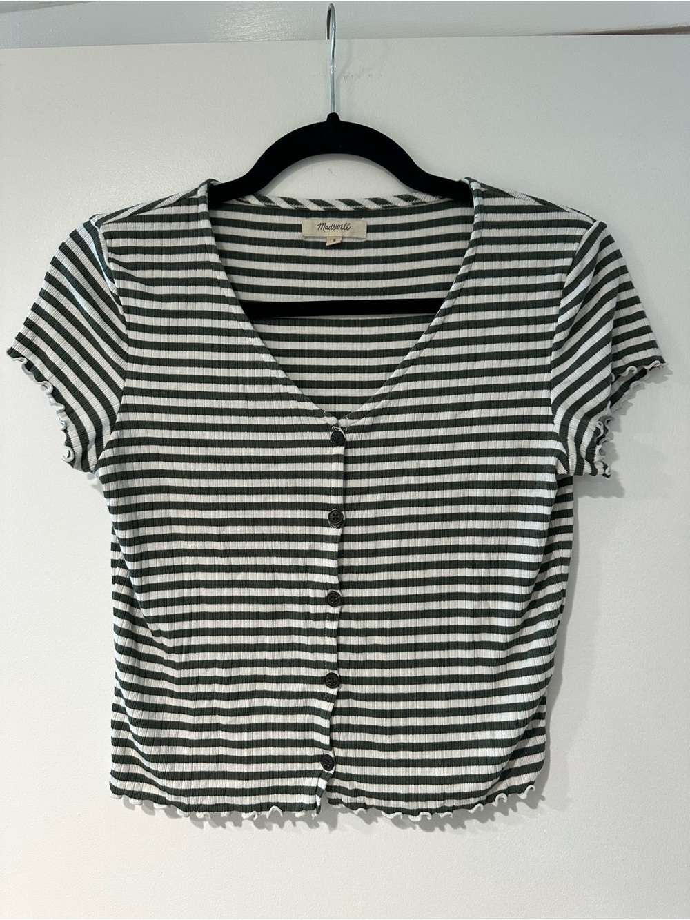 Madewell Striped Button Front Tee